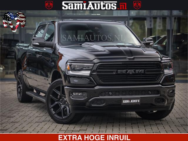 Dodge 1500 Ram SPORT BLACK EDITION | 4X4 5.7 V8 | VOL OPTIES | 360 CAMERA | APPLE CARPLAY | 3500KG | 22INCH NIGHT | FULL LED | ADAPTIVE CRUISE | MEMORY SEATS | LEDER | DUBBELE CABINE | CREWCAB
