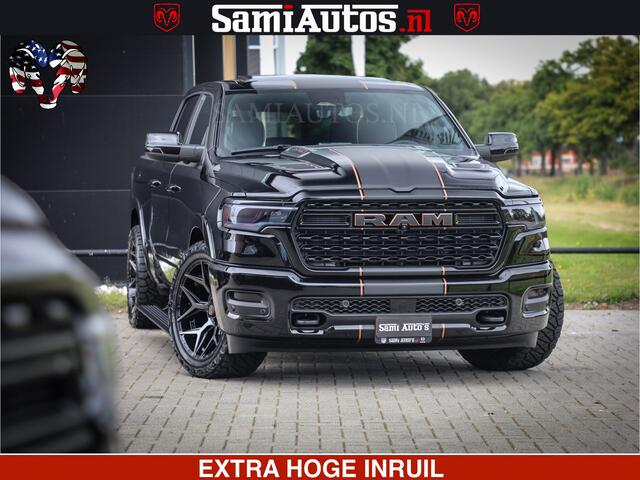 Dodge 1500 Ram Limited SPORT H.O 540HP 706Nm | Massage + Full Option | De Meest Luxe en Volle Pick-Up in zijn Klasse | Comfortabele Dubbele Cabine met Royale 5 Zitplaatsen | BPM vrij | Nu Leverbaar uit Voorraad | Voorraad Nr 2331