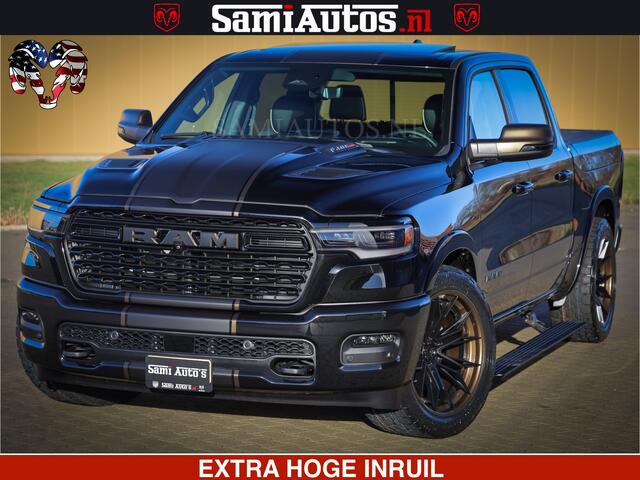 Dodge 1500 Ram Limited Night H.O 540HP 706Nm | Massage + Full Option | De Meest Luxe en Volle Pick-Up in zijn Klasse | Comfortabele Dubbele Cabine met Royale 5 Zitplaatsen | BPM vrij | Nu Leverbaar uit Voorraad | Voorraad Nr 2353 - 5412