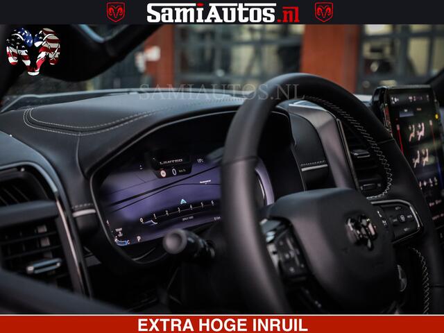 Dodge 1500 Ram Limited Night H.O 540HP 706Nm | Massage + Full Option | De Meest Luxe en Volle Pick-Up in zijn Klasse | Comfortabele Dubbele Cabine met Royale 5 Zitplaatsen | BPM vrij | Nu Leverbaar uit Voorraad | Voorraad Nr 2353 - 5412