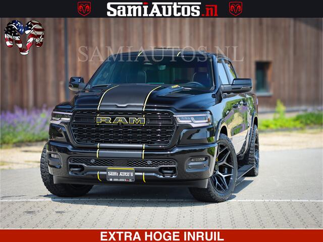 Dodge 1500 Ram Limited Night High Output 540HP 706Nm | Massage + Full Option | De Meest Luxe en Volle Pick-Up in zijn Klasse | Comfortabele Dubbele Cabine met Royale 5 Zitplaatsen | BPM vrij | Nu Leverbaar uit Voorraad | Voorraad Nr 2356 - 0990