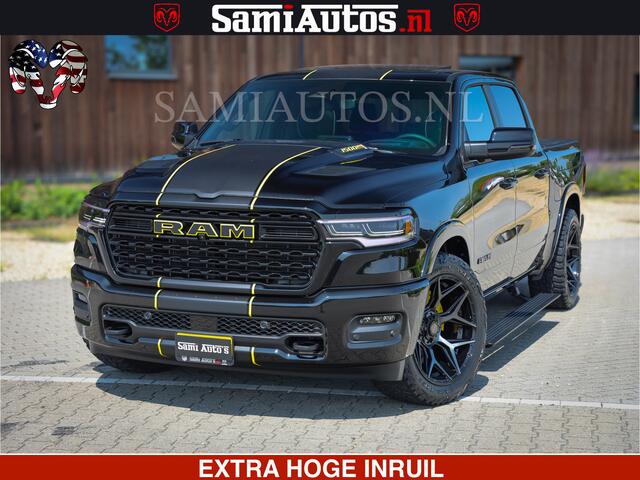 Dodge 1500 Ram Limited Night High Output 540HP 706Nm | Massage + Full Option | De Meest Luxe en Volle Pick-Up in zijn Klasse | Comfortabele Dubbele Cabine met Royale 5 Zitplaatsen | BPM vrij | Nu Leverbaar uit Voorraad | Voorraad Nr 2356 - 0990