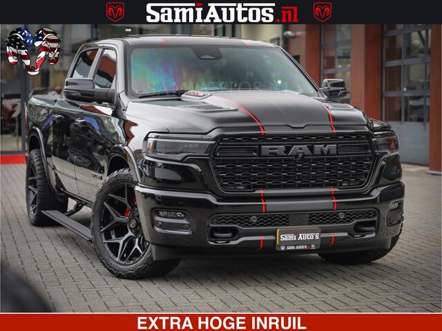 Dodge 1500 Ram Limited Night High Output 540HP 706Nm | Massage + Full Option | De Meest Luxe en Volle Pick-Up in zijn Klasse | Comfortabele Dubbele Cabine met Royale 5 Zitplaatsen | BPM vrij | Nu Leverbaar uit Voorraad | Voorraad Nr 2357 - 5182