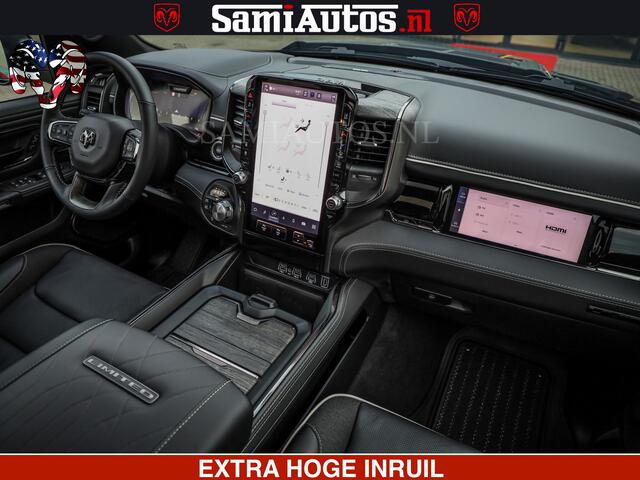 Dodge 1500 Ram Limited Night High Output 540HP 706Nm | Massage + Full Option | De Meest Luxe en Volle Pick-Up in zijn Klasse | Comfortabele Dubbele Cabine met Royale 5 Zitplaatsen | BPM vrij | Nu Leverbaar uit Voorraad | Voorraad Nr 2357 - 5182