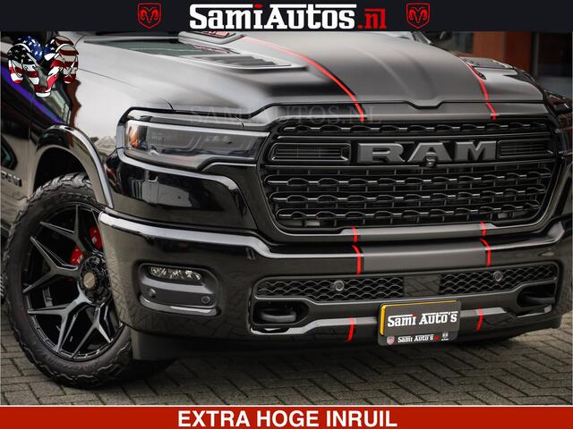 Dodge 1500 Ram Limited Night High Output 540HP 706Nm | Massage + Full Option | De Meest Luxe en Volle Pick-Up in zijn Klasse | Comfortabele Dubbele Cabine met Royale 5 Zitplaatsen | BPM vrij | Nu Leverbaar uit Voorraad | Voorraad Nr 2357 - 5182