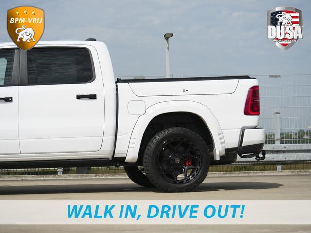 Dodge 1500 RAM | | Limited | Night | 3.0L Twin-Turbo I6 | High Output | | Passenger Display | 14,4 Touch Screen | Harman Kardon | RAMBOX Getoonde accessoires zijn verkrijgbaar tegen meerprijs