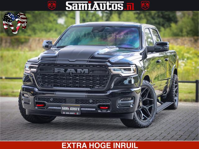 Dodge 1500 Ram Limited Night H.O 540HP 706Nm | Massage + Full Option | De Meest Luxe en Volle Pick-Up in zijn Klasse | Comfortabele Dubbele Cabine met Royale 5 Zitplaatsen | BPM vrij | Nu Leverbaar uit Voorraad | Voorraad Nr 2348 - 5158