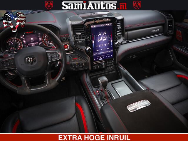 Dodge 1500 Ram TRX OLEA GREEN HELLCAT 6.2 V8 712PK | CARBON PACK | RODE STIKSELS | BOM VOL | 4PLAY WHEELS | DUBBELE CABINE | 5 PERSOONS DC | DE MOOISTE VAN NL |