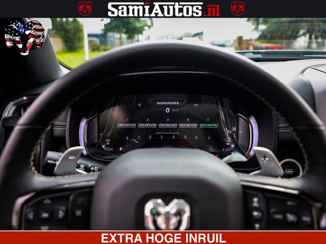 Dodge 1500 RAM GT EDITION HULK TRX PACK | 5.7 HEMI V8 402PK | VIRTUAL COCKPIT | HEAD-UP | ADAPTIVE CRUISE | 360 CAMERA | VOLLE UITVOERING | Comfortabele Dubbele Cabine met Royale 5 Zitplaatsen |