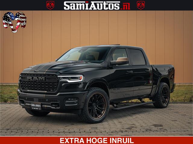 Dodge 1500 Ram Limited Night H.O 540HP 706Nm | Massage + Full Option | De Meest Luxe en Volle Pick-Up in zijn Klasse | Comfortabele Dubbele Cabine met Royale 5 Zitplaatsen | BPM vrij | Nu Leverbaar uit Voorraad | Voorraad Nr 2370 - 5411