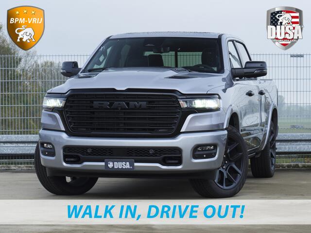 Dodge 1500 RAM | Laramie | Night | 3.0L I6 Hurricane | Crew Cab | 4X4 | | BPM-VRIJ | Niveau regeling | Passenger Display | Getoonde accessoires zijn verkrijgbaar tegen meerprijs