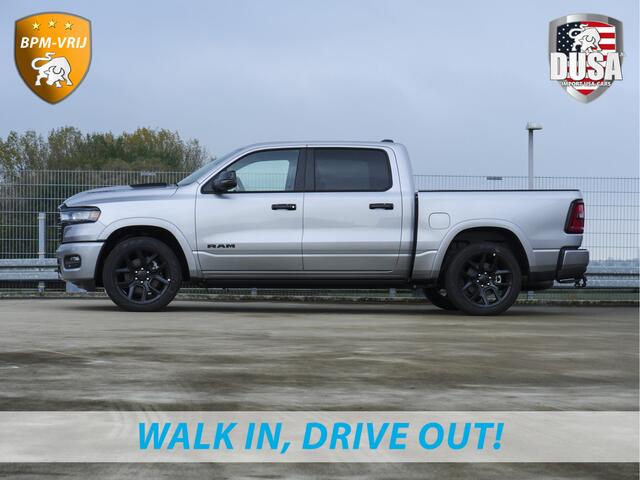 Dodge 1500 RAM | Laramie | Night | 3.0L I6 Hurricane | Crew Cab | 4X4 | | BPM-VRIJ | Niveau regeling | Passenger Display | Getoonde accessoires zijn verkrijgbaar tegen meerprijs