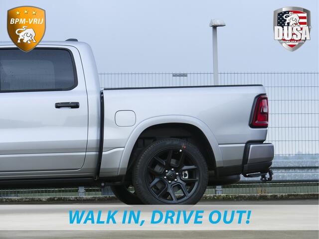 Dodge 1500 RAM | Laramie | Night | 3.0L I6 Hurricane | Crew Cab | 4X4 | | BPM-VRIJ | Niveau regeling | Passenger Display | Getoonde accessoires zijn verkrijgbaar tegen meerprijs