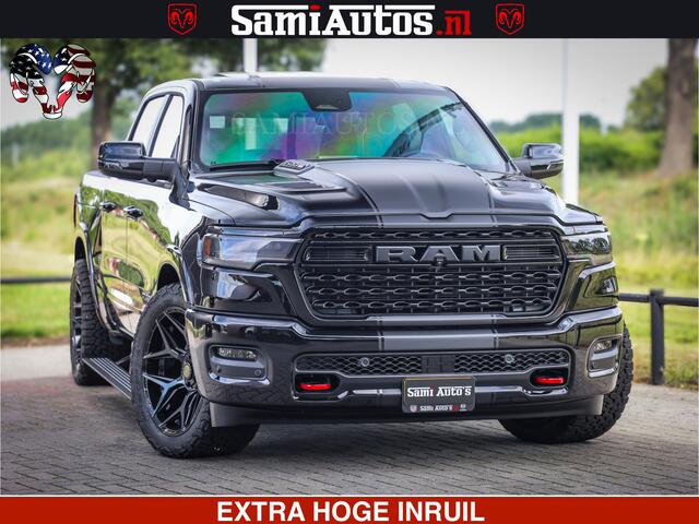 Dodge 1500 Ram Limited Night High Output 540HP 706Nm | Massage + Full Option | De Meest Luxe en Volle Pick-Up in zijn Klasse | Comfortabele Dubbele Cabine met Royale 5 Zitplaatsen | BPM vrij | Nu Leverbaar uit Voorraad | Voorraad Nr 2326 - 5169