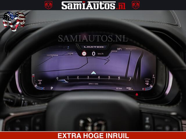 Dodge 1500 Ram Limited Night High Output 540HP 706Nm | Massage + Full Option | De Meest Luxe en Volle Pick-Up in zijn Klasse | Comfortabele Dubbele Cabine met Royale 5 Zitplaatsen | BPM vrij | Nu Leverbaar uit Voorraad | Voorraad Nr 2357 - 5182
