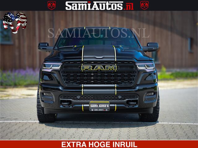 Dodge 1500 Ram Limited Night High Output 540HP 706Nm | Massage + Full Option | De Meest Luxe en Volle Pick-Up in zijn Klasse | Comfortabele Dubbele Cabine met Royale 5 Zitplaatsen | BPM vrij | Nu Leverbaar uit Voorraad | Voorraad Nr 2356 - 0990