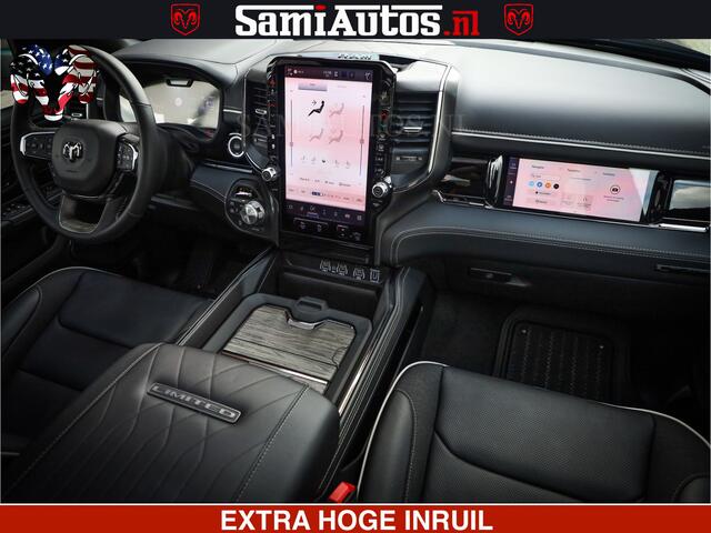 Dodge 1500 Ram Limited Night H.O 540HP 706Nm | Massage + Full Option | De Meest Luxe en Volle Pick-Up in zijn Klasse | Comfortabele Dubbele Cabine met Royale 5 Zitplaatsen | BPM vrij | Nu Leverbaar uit Voorraad | Voorraad Nr 2348 - 5158