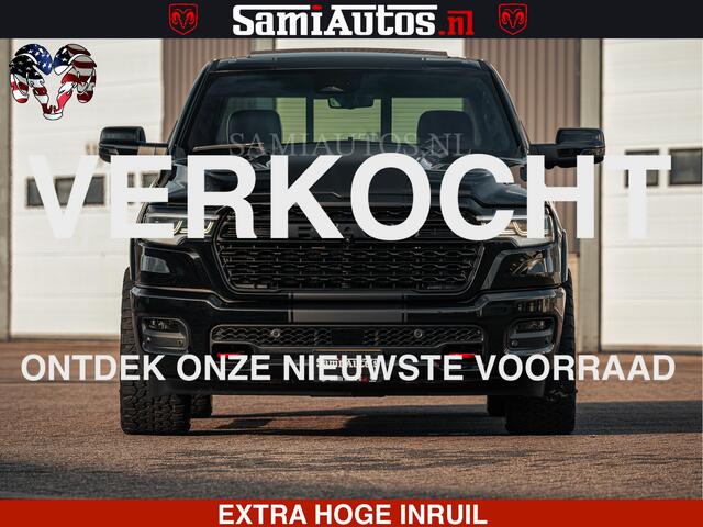 Dodge 1500 Ram Limited Night H.O 540HP 706Nm | Massage + Full Option | De Meest Luxe en Volle Pick-Up in zijn Klasse | Comfortabele Dubbele Cabine met Royale 5 Zitplaatsen | BPM vrij | Nu Leverbaar uit Voorraad | Voorraad Nr 2349 - 5159