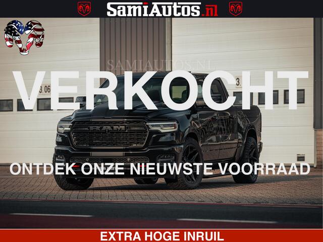 Dodge 1500 Ram Limited Night H.O 540HP 706Nm | Massage + Full Option | De Meest Luxe en Volle Pick-Up in zijn Klasse | Comfortabele Dubbele Cabine met Royale 5 Zitplaatsen | BPM vrij | Nu Leverbaar uit Voorraad | Voorraad Nr 2349 - 5159