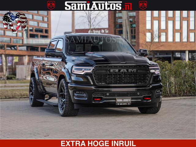 Dodge 1500 Ram Limited Night High Output 540HP 706Nm | Massage + Full Option | De Meest Luxe en Volle Pick-Up in zijn Klasse | Comfortabele Dubbele Cabine met Royale 5 Zitplaatsen | BPM vrij | Nu Leverbaar uit Voorraad | Voorraad Nr 2357 - 5182
