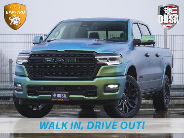 Dodge 1500 RAM | | Limited | 3.0L Twin-Turbo I6 | High Output | BPM-VRIJ | Arctic Borealis | 14,4'' U Connect | RAMBOX Getoonde accessoires zijn verkrijgbaar tegen meerprijs
