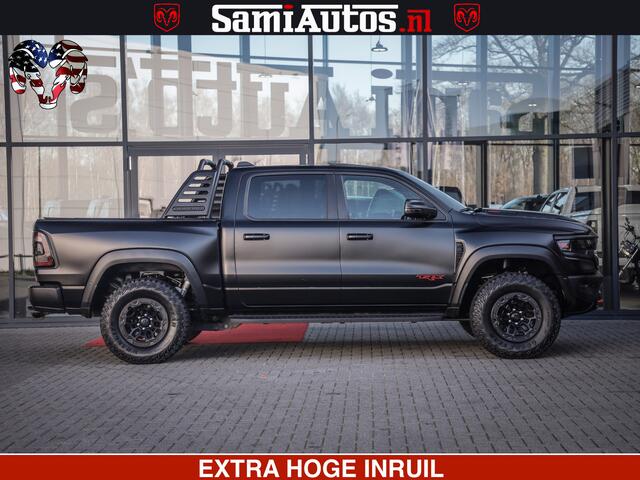 Dodge 1500 Ram TRX 6.2 4X4 | FULL PPF WRAP | HELLCAT | DIGI CLUSTER | RAMBAR | BEADLOCK WHEELS | PANORAMA | HEADUP | 360CAM | 12'' MULTIMEDIA | CARBON PACK | 3500KG | ZEER EXCLUSIEF