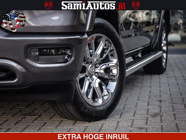 Dodge 1500 Ram LARAMIE SPORT | 5.7 V8 4X4 | 12 INCH MULTIMEDIA | MEMORY SEAT | BED STEP | 3500KG | GRANITE CRYSTAL | PRINS LPG | CRUISE | FULL LED | ALARM K3 | UITLAAT KLEP SYSTEEM ALS NIEUW!