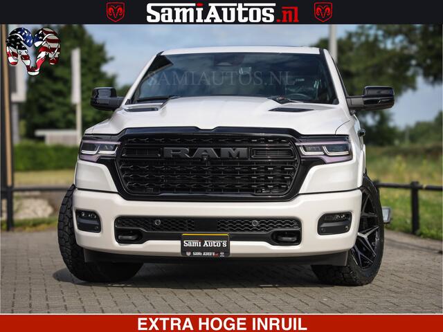 Dodge 1500 Ram Limited Night High Output 540HP 706Nm | Massage + Full Option | De Meest Luxe en Volle Pick-Up in zijn Klasse | Comfortabele Dubbele Cabine met Royale 5 Zitplaatsen | BPM vrij | Nu Leverbaar uit Voorraad | Voorraad Nr 2351 - 7478
