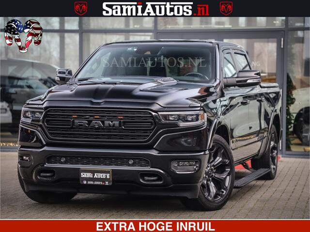Dodge 1500 Ram LIMITED NIGHT | 5.7 V8 HEMI | HUD | MWK | LUCHTVERING | EERSTE EIGENAAR | BOM VOL ALLE OPTIES | CREW CAB DUBBELE CABINE | 5 PERSOONS | DC | 40000 KM | MEEST VOLLE RAM PICK UP |