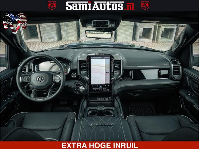 Dodge 1500 Ram Limited Night H.O 540HP 706Nm | Massage + Full Option | De Meest Luxe en Volle Pick-Up in zijn Klasse | Comfortabele Dubbele Cabine met Royale 5 Zitplaatsen | BPM vrij | Nu Leverbaar uit Voorraad | Voorraad Nr 2295 - 8559