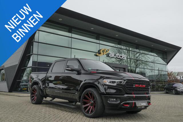 Dodge 1500 Ram 5.7 V8 401pk 4x4 Limited LPG G3 Widebody Black&Red Luchtvering Trekhaak Head-up Harman/kardon Sidebars CUSTOM!!