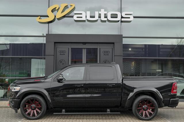 Dodge 1500 Ram 5.7 V8 401pk 4x4 Limited LPG G3 Widebody Black&Red Luchtvering Trekhaak Head-up Harman/kardon Sidebars CUSTOM!!