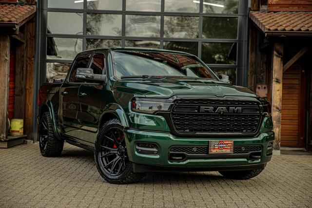 Dodge 1500 Ram Limited H/O Hurricane 540 PK Serrano Green Metallic BPM VRIJ Rambox, Massagestoelen, Harman/Kardon, Pasanger display, Head-Up