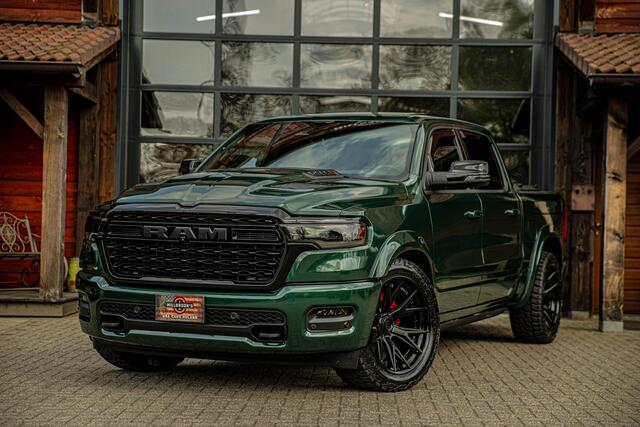 Dodge 1500 Ram Limited H/O Hurricane 540 PK Serrano Green Metallic BPM VRIJ Rambox, Massagestoelen, Harman/Kardon, Pasanger display, Head-Up