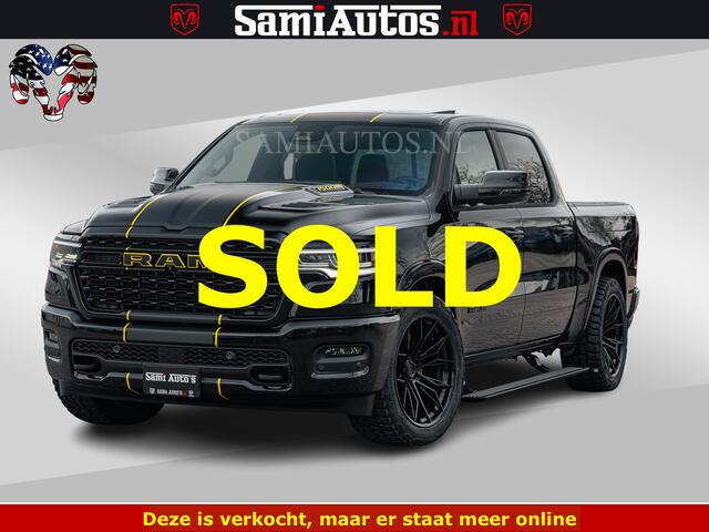 Dodge 1500 Ram Limited Night H.O 540HP 706Nm | Massage + Full Option | De Meest Luxe en Volle Pick-Up in zijn Klasse | Comfortabele Dubbele Cabine met Royale 5 Zitplaatsen | BPM vrij | Nu Leverbaar uit Voorraad | Voorraad Nr 2295 - 8559