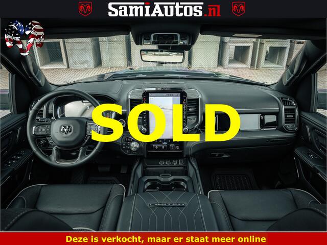 Dodge 1500 Ram Limited Night H.O 540HP 706Nm | Massage + Full Option | De Meest Luxe en Volle Pick-Up in zijn Klasse | Comfortabele Dubbele Cabine met Royale 5 Zitplaatsen | BPM vrij | Nu Leverbaar uit Voorraad | Voorraad Nr 2295 - 8559