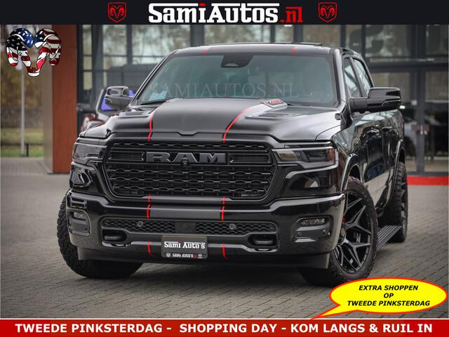 Dodge 1500 Ram Limited Night H.O 540HP 706Nm | Massage + Full Option | De Meest Luxe en Volle Pick-Up in zijn Klasse | Comfortabele Dubbele Cabine met Royale 5 Zitplaatsen | BPM vrij | Nu Leverbaar uit Voorraad | Voorraad Nr 2334 - 5409
