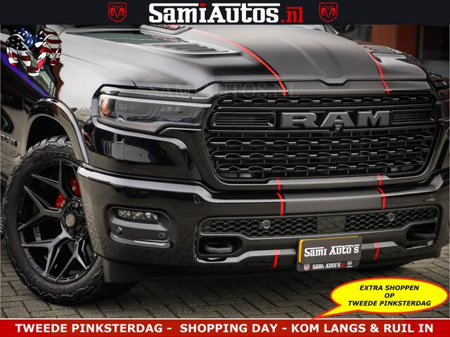 Dodge 1500 Ram Limited Night H.O 540HP 706Nm | Massage + Full Option | De Meest Luxe en Volle Pick-Up in zijn Klasse | Comfortabele Dubbele Cabine met Royale 5 Zitplaatsen | BPM vrij | Nu Leverbaar uit Voorraad | Voorraad Nr 2334 - 5409