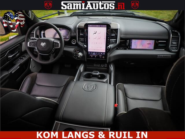 Dodge 1500 RAM Night Premium | Full Option | De Meest Luxe Pick-Up in zijn Klasse | Comfortabele Dubbele Cabine met Royale 5 Zitplaatsen | BPM vrij | Nu Leverbaar uit Voorraad | Voorraad Nr 2287 - 3384 | De specialist in Amerikaanse pick-ups in Nederland en Europa.