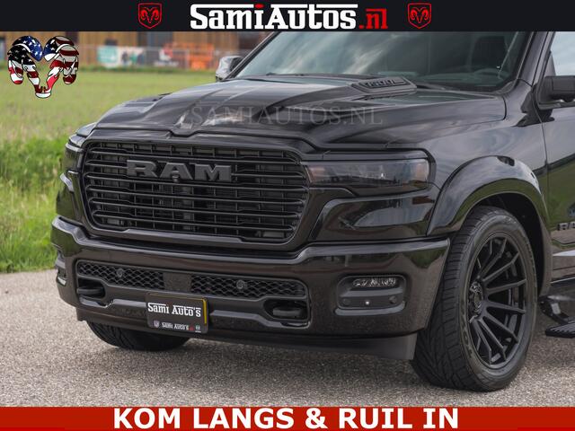 Dodge 1500 RAM Night Premium | Full Option | De Meest Luxe Pick-Up in zijn Klasse | Comfortabele Dubbele Cabine met Royale 5 Zitplaatsen | BPM vrij | Nu Leverbaar uit Voorraad | Voorraad Nr 2287 - 3384 | De specialist in Amerikaanse pick-ups in Nederland en Europa.