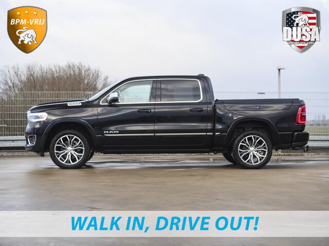 Dodge 1500 RAM | | Tungsten | 3.0L Twin-Turbo Hurricane | High Output | Crew Cab | 4X4 BPM-VRIJ | 14,4 Inch Touchscreen | Passenger-screen | klipsch Audio | Massage stoelen | Indigo Salt Interieur Prijs op aanvraag!