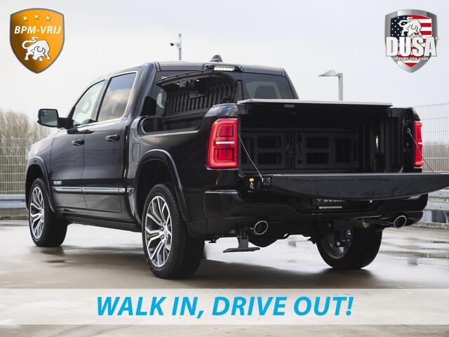 Dodge 1500 RAM | | Tungsten | 3.0L Twin-Turbo Hurricane | High Output | Crew Cab | 4X4 BPM-VRIJ | 14,4 Inch Touchscreen | Passenger-screen | klipsch Audio | Massage stoelen | Indigo Salt Interieur Prijs op aanvraag!