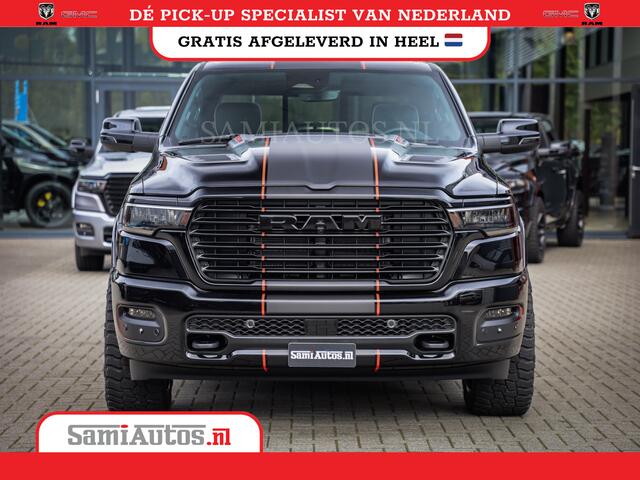 Dodge RAM PICKUP 2025 LARAMIE SPORT HURRICANE 420PK 636 Nm | PRIJS MET LPG EN COVER EN GARANTIE | DUBBELE CABINE | PICK UP | 5 PERSOONS | DC | GRIJSKENTEKEN | VOORAAD 2189 - 9768