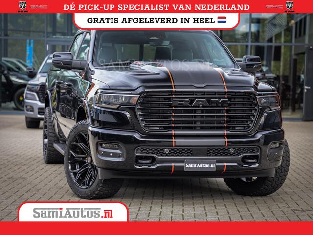 Dodge RAM PICKUP 2025 LARAMIE SPORT HURRICANE 420PK 636 Nm | PRIJS MET LPG EN COVER EN GARANTIE | DUBBELE CABINE | PICK UP | 5 PERSOONS | DC | GRIJSKENTEKEN | VOORAAD 2189 - 9768