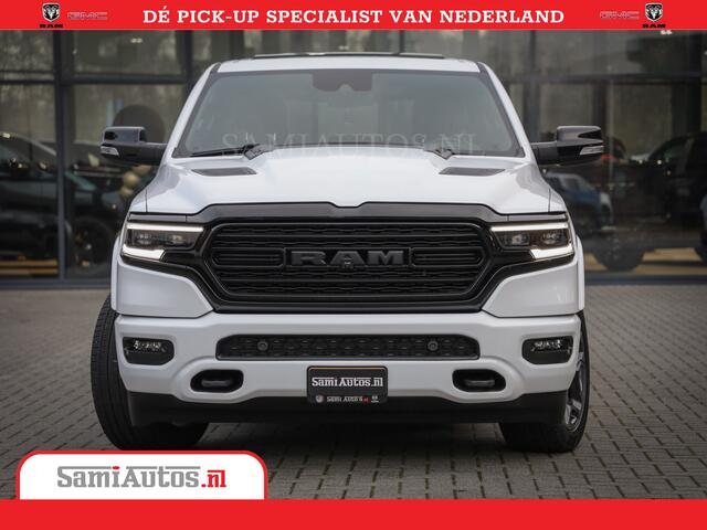 Dodge RAM PICKUP Limited Night | 5.7 V8 Hemi Full Option | Comfortabele Dubbele Cabine met Royale 5 Zitplaatsen | De Meest Luxe en Volle Pick-Up in zijn Klasse | BPM vrij | Nu Leverbaar uit Voorraad | Voorraad Nr v45lpr