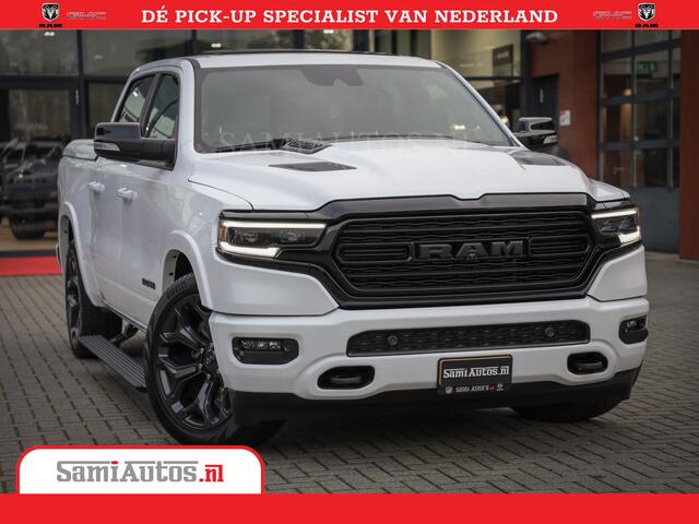 Dodge RAM PICKUP Limited Night | 5.7 V8 Hemi Full Option | Comfortabele Dubbele Cabine met Royale 5 Zitplaatsen | De Meest Luxe en Volle Pick-Up in zijn Klasse | BPM vrij | Nu Leverbaar uit Voorraad | Voorraad Nr v45lpr