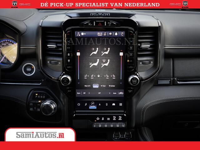 Dodge RAM PICKUP Limited Night | 5.7 V8 Hemi Full Option | Comfortabele Dubbele Cabine met Royale 5 Zitplaatsen | De Meest Luxe en Volle Pick-Up in zijn Klasse | BPM vrij | Nu Leverbaar uit Voorraad | Voorraad Nr v45lpr