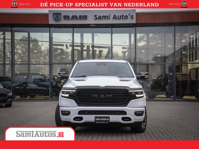 Dodge RAM PICKUP Limited Night | 5.7 V8 Hemi Full Option | Comfortabele Dubbele Cabine met Royale 5 Zitplaatsen | De Meest Luxe en Volle Pick-Up in zijn Klasse | BPM vrij | Nu Leverbaar uit Voorraad | Voorraad Nr v45lpr