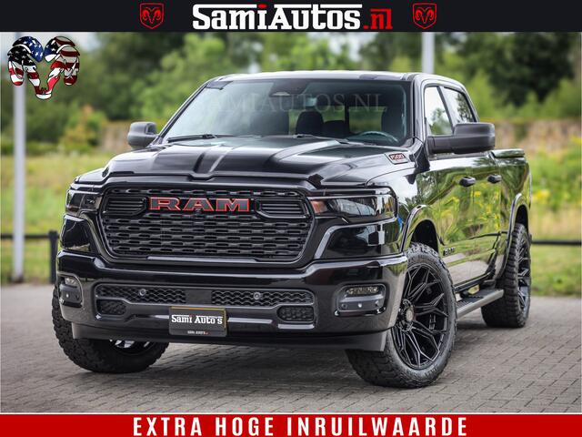 Dodge RAM PICKUP TradesMan 6 Persoons Uitvoering | LEDER RS | 420Pk 636Nm | Pick-Up | Comfortabele Dubbele Cabine met Royale 6 Zitplaatsen | BPM vrij | Nu Leverbaar uit Voorraad | Voorraad Nr 2217- 2911