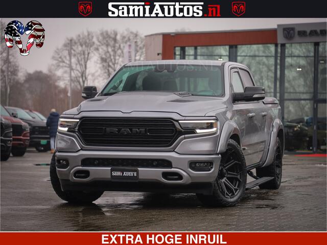 Dodge RAM PICKUP HULK PACK | LIMITED SPORT | 5.7 V8 HEMI | FEUL WHEELS MAT BLACK | BOM VOL | CREW CAB 5 PERSOONS | DUBBELE CABINE DC | GRIJS KENTEKEN | SFEERVERLICHTING | HUD | LICHTVERING | PANODAK | FULL LED |
